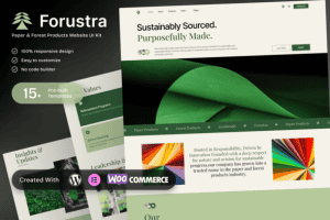 Forustra – Eco-Friendly Elementor Template Kit for Paper & Forest Product Companies