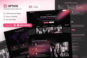 Optivis – Consulting and Business Advisor Elementor Template Kit for Professional Firms and Strategy