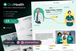OralHealth – Dental Clinic and Medical Elementor Template Kit for Dentists and Healthcare Providers