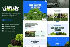 Leafline – Urban Farming & Hydroponics Elementor Template Kit