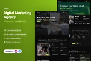 Vortex – Digital Marketing Agency Elementor Template Kit