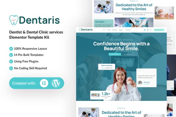 Dentaris – Dentis & Dental Clinic Service Elementor Template Kit Dentaris – Dentis & Dental Clinic Service Elementor Template Kit