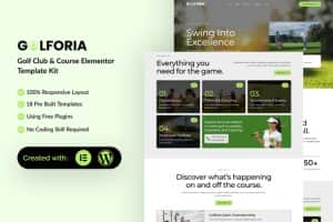 Golforia – Golf Club & Course Elementor Template Kit