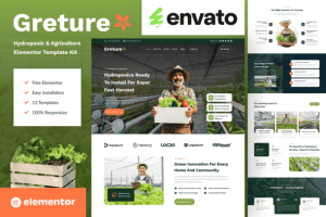 Greture – Hydroponic & Agriculture Elementor Template Kit