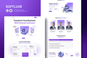Softluxe – Software & Saas Elementor Template Kit