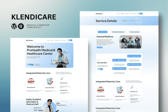 Klendicare – Medical Elementor Template Kit Klendicare – Medical Elementor Template Kit