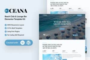 Oceana – Beach Club Lounge Bar & Resort Elementor Template Kit