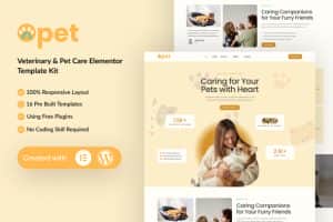 Opet – Veterinary & Pet Care Elementor Template Kit