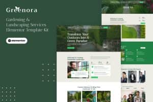 Greenora – Gardening & Landscaping Services Elementor Pro Template Kit