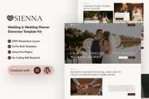 Sienna – Wedding Planner Elementor Template Kit