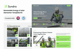 Sundra – Renewable & Energy Solar Elementor Template Kit