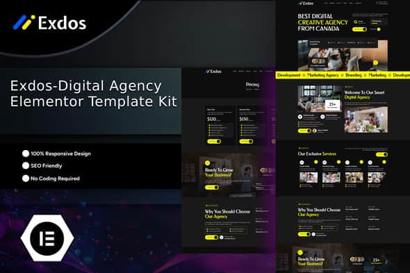 Exdos – Digital Agency Elementor Template Kit Exdos – Digital Agency Elementor Template Kit