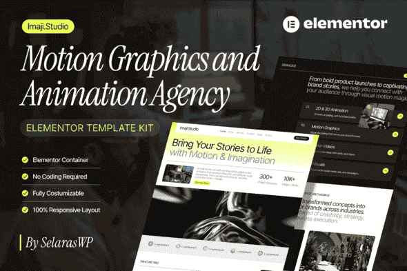 ImajiStudio – Motion Graphics & Animation Agency Elementor Pro Template Kit ImajiStudio – Motion Graphics & Animation Agency Elementor Pro Template Kit