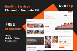 Suntop – Roofing Services Elementor Template Kit