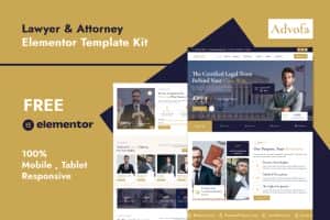 Advofa – Lawyer & Attorney Service Elementor Template Kit