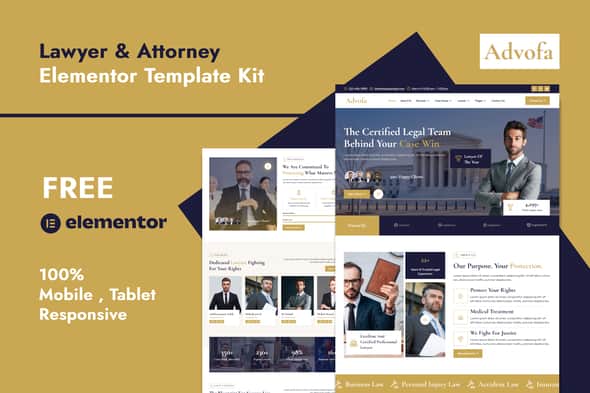 Advofa – Lawyer & Attorney Service Elementor Template Kit Advofa – Lawyer & Attorney Service Elementor Template Kit