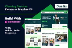 Dustix – Cleaning Services Elementor Template Kit