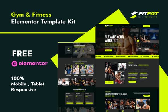 Fitfat – Gym & Fitness Elementor Template Kit Fitfat – Gym & Fitness Elementor Template Kit