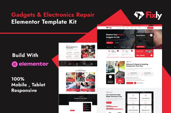 Fixly – Electronics & Gadgets Repair Services Elementor Template Kit Fixly – Electronics & Gadgets Repair Services Elementor Template Kit