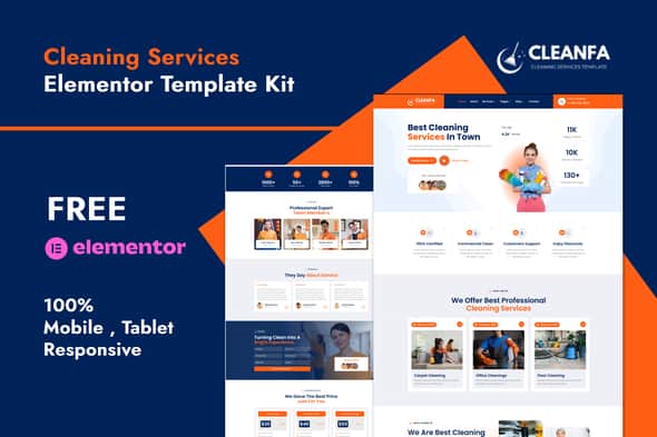 Cleanfa – Cleaning Services Elementor Template Kit Cleanfa – Cleaning Services Elementor Template Kit