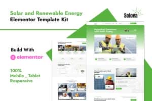 Solova – Solar & Renewable Energy Elementor Template Kit