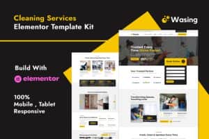 Wasing – Cleaning Services Elementor Template Kit
