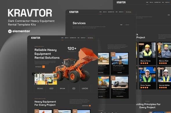Kravtor – Contractor Heavy Equipment Rental Website Elementor Template Kit Kravtor – Contractor Heavy Equipment Rental Website Elementor Template Kit