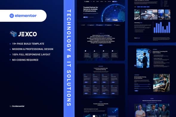 Jexco – Technology & IT Solutions Elementor Template Kit Jexco – Technology & IT Solutions Elementor Template Kit