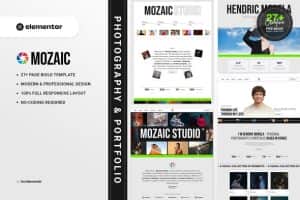 Mozaic – Photography & Portfolio Elementor Template Kit