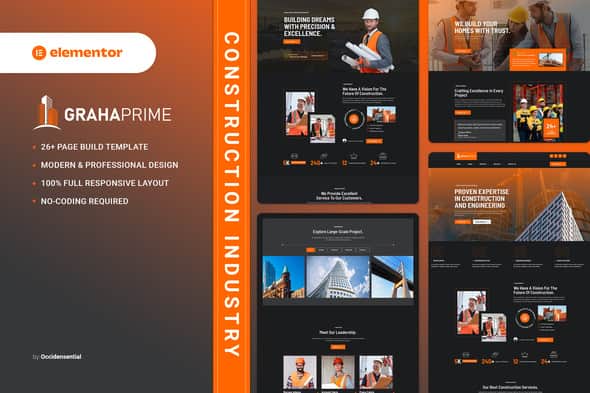 GrahaPrime – Construction Industry Elementor Template Kit GrahaPrime – Construction Industry Elementor Template Kit