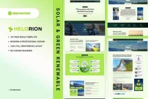 Helorion – Solar & Green Renewable Energy Company Elementor Template Kit