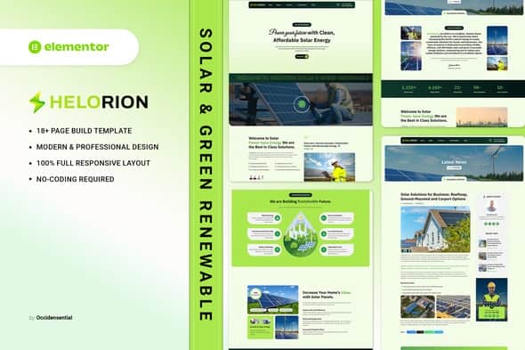 Helorion – Solar & Green Renewable Energy Company Elementor Template Kit Helorion – Solar & Green Renewable Energy Company Elementor Template Kit