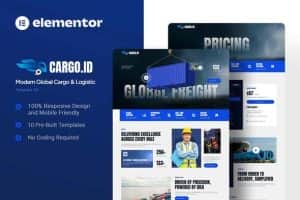 Cargoid – Modern Global Cargo & Logistic Elementor Template Kit