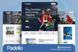 Padelio – Padel Club & Court Rental Elementor Template Kit