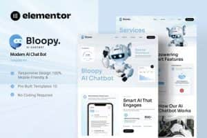 Bloopy – Modern AI Chat Bot Elementor Template Kit