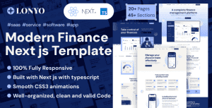 Lonyo – Sass And software React Next js Template