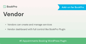 Vendor Add-on for BookPro Plugin WordPress