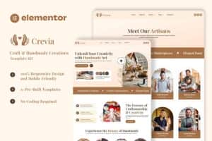 Crevia – Craft & Handmade Creations Elementor Template Kit