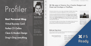 Profiler – Personal Blog Joomla 5 Template