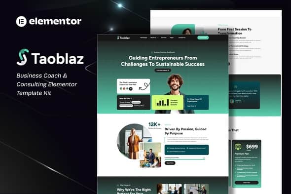 Taoblaz – Business Coach & Consulting Elementor Template Kit Taoblaz – Business Coach & Consulting Elementor Template Kit