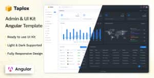 Taplox – Angular Admin Dashboard and UI Kit Template