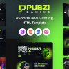 Pubzi – eSports and Gaming HTML Template