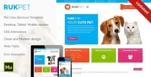 Rukpet – Pet Care Services Template