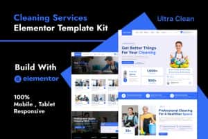 Ultraclean – Cleaning Services Elementor Template Kit