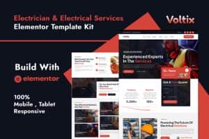 Voltix – Electrician & Electrical Services Elementor Template Kit