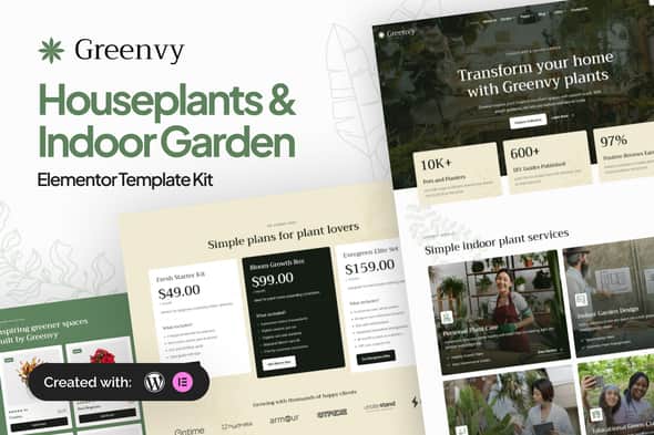Greenvy – Houseplants & Indoor Garden Elementor Template Kit Greenvy – Houseplants & Indoor Garden Elementor Template Kit