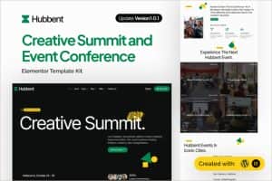 Hubbent – Creative Summit & Event Conference Elementor Template Kit