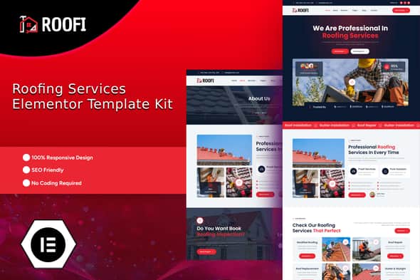 Roofi – Roofing Services Elementor Template Kit Roofi – Roofing Services Elementor Template Kit
