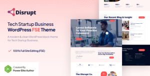 Disrupt – Tech Startup Business Gutenverse FSE WordPress Theme Disrupt – Tech Startup Business Gutenverse FSE WordPress Theme