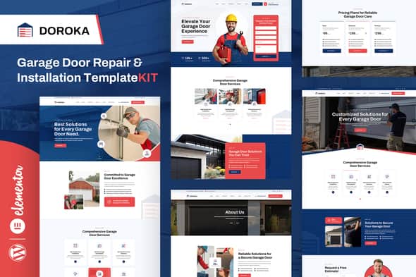 Doroka | Garage Door Repair Elementor Template Kit Doroka | Garage Door Repair Elementor Template Kit